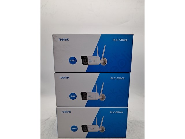 3x bewakingscamera, reolink, rlc-511wa 5mp, 2021 - afbeelding 1 van  5