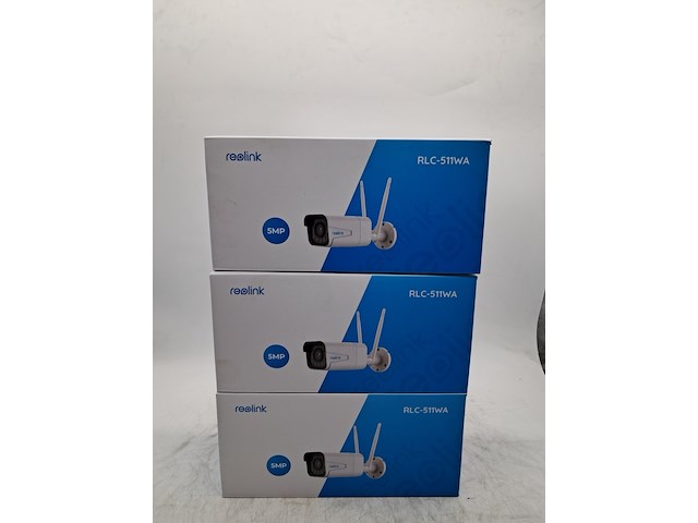3x bewakingscamera, reolink, rlc-511wa 5mp, 2021 - afbeelding 1 van  5