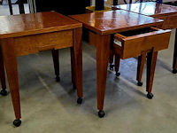 3x bijzettafels, bruin - afbeelding 2 van  4