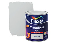 3x binnenlak hoogglans 750 ml flexa, creations, wild dove - afbeelding 1 van  2