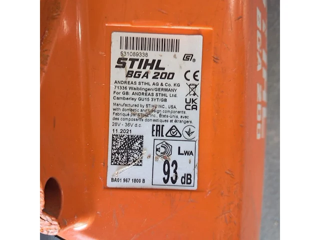 3x bladblazer, stihl, bga 200 - afbeelding 15 van  18