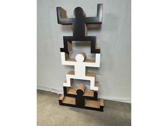 3x boekenkast kubedesign, zwart en wit - afbeelding 1 van  5