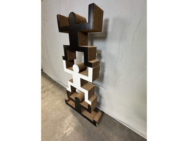 3x boekenkast kubedesign, zwart en wit - afbeelding 2 van  5