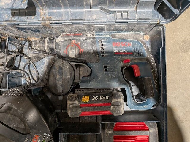 3x boorhamer, bosch, gbh, incl. accu's en acculaders - afbeelding 4 van  14