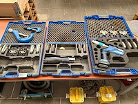 3x bouwgereedschap in koffer - afbeelding 1 van  1