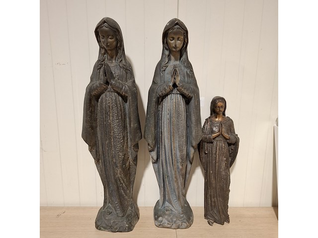 3x bronzen maria beeld - afbeelding 1 van  15