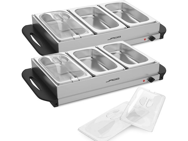 3x buffetwarmer (2x 3x2.5l, 1x 2x2.5+2x1l) jago - afbeelding 1 van  3