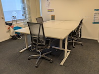 3x bureau met 3x bureaustoel - afbeelding 1 van  7