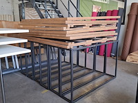 3x bureau met stalen onderframe - afbeelding 2 van  5