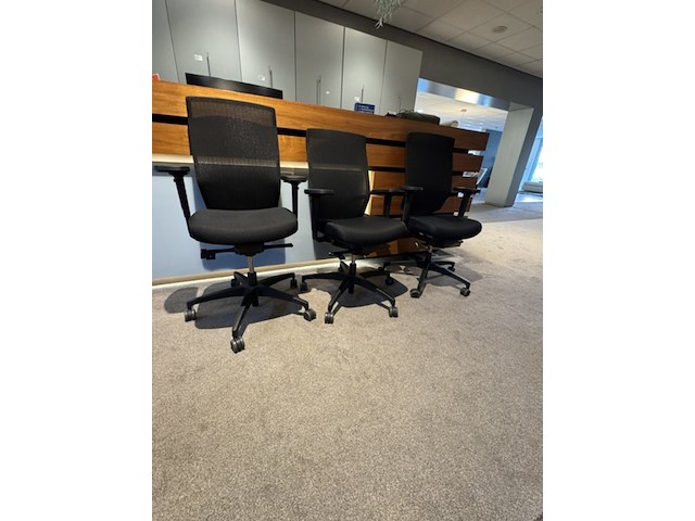 3x bureaustoel dauphin, zwart - afbeelding 1 van  6