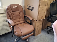 3x bureaustoel met massagefunctie bruin - afbeelding 1 van  7