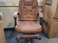 3x bureaustoel met massagefunctie bruin - afbeelding 2 van  7