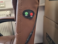 3x bureaustoel met massagefunctie bruin - afbeelding 6 van  7