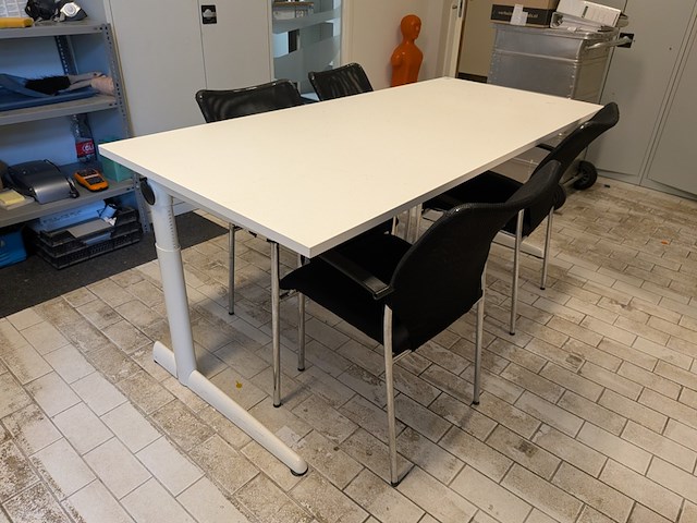 3x bureautafel met 2x bureaustoel en 4x stoel - afbeelding 6 van  12