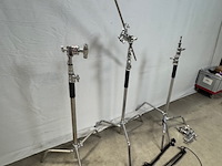 3x c-stand, met boom arm - afbeelding 2 van  5