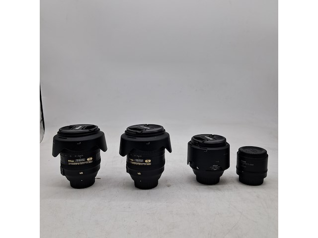 3x camera lens en 1x teleconverter, nikon, o.a. af-s nikkor 24-120mm 1:1.4g ed vr - afbeelding 1 van  14