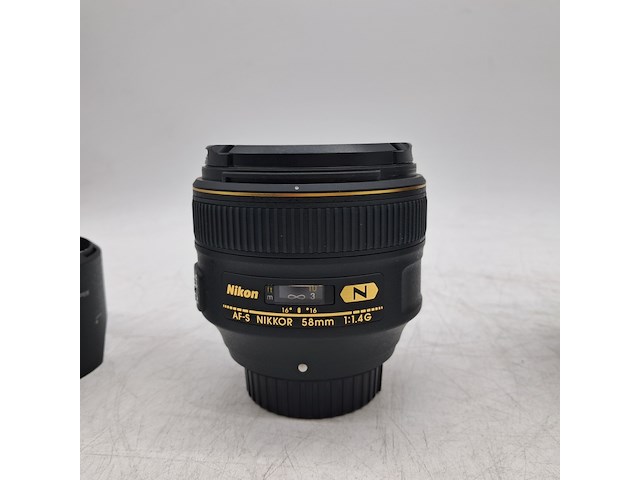 3x camera lens, nikkor, af-s nikkor 58mm 1:1.4g - afbeelding 3 van  6