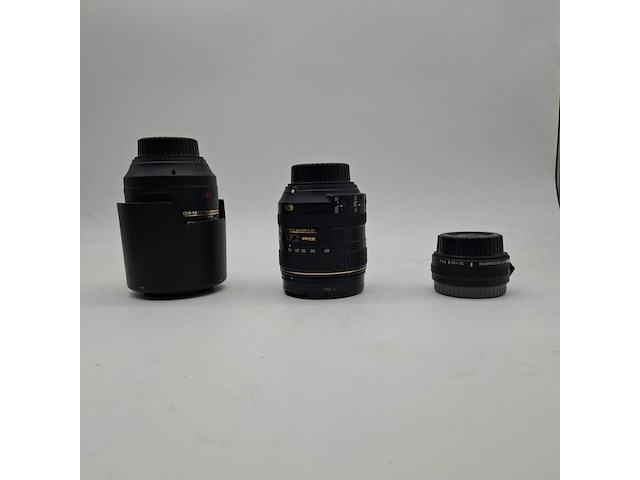 3x camera lens, nikon, o.a. af-s micro nikkor 105mm 1:2.8g ed vr - afbeelding 1 van  12