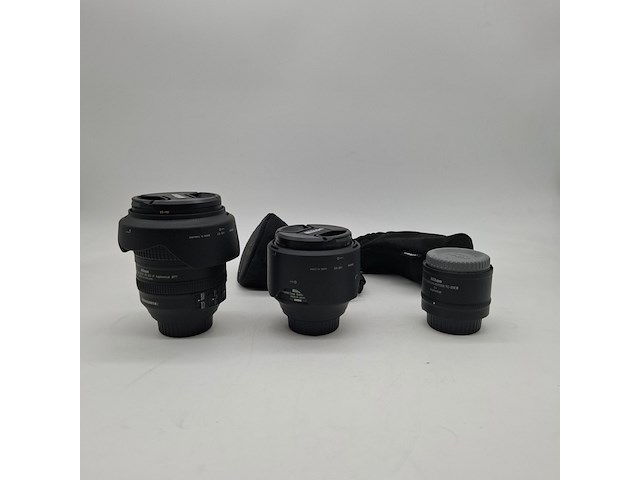 3x camera lens, nikon, o.a. af-s nikkor 24-120mm 1:4g ed vr - afbeelding 1 van  13