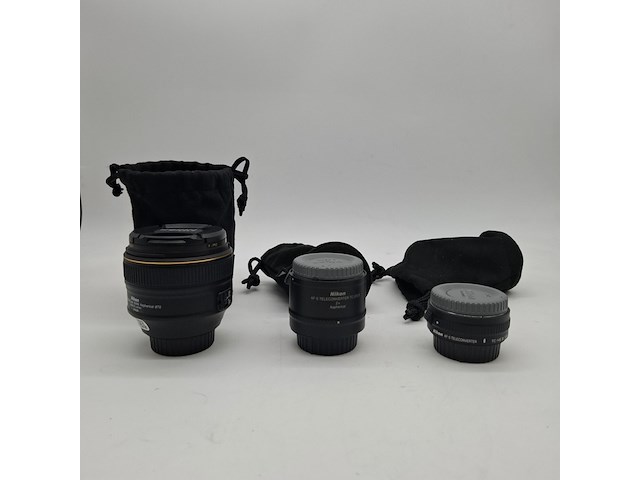 3x camera lens, nikon, o.a. af-s nikkor 58mm 1:1.4g - afbeelding 1 van  8