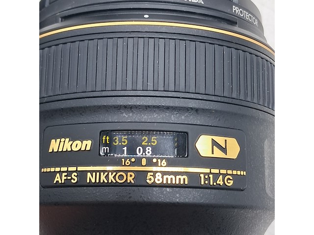 3x cameralens, nikon, af-s nikkor 58mm 1:1 4g - afbeelding 2 van  15