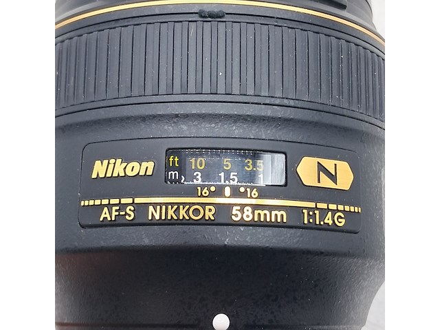 3x cameralens, nikon, af-s nikkor 58mm 1:1 4g - afbeelding 5 van  15