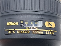 3x cameralens, nikon, af-s nikkor 58mm 1:1 4g - afbeelding 5 van  15
