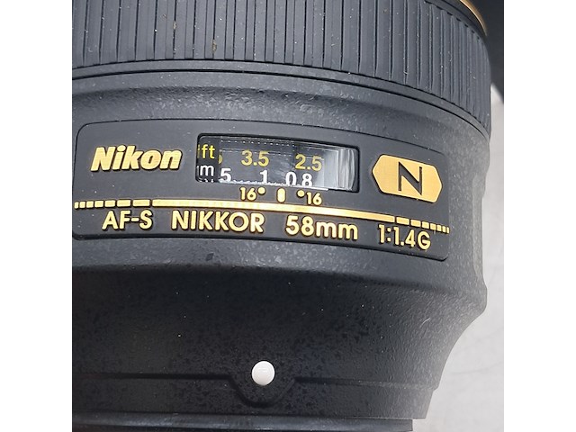 3x cameralens, nikon, af-s nikkor 58mm 1:1 4g - afbeelding 11 van  15