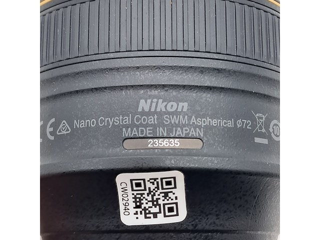 3x cameralens, nikon, af-s nikkor 58mm 1:1 4g - afbeelding 12 van  15