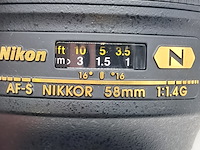 3x cameralens, nikon, af-s nikkor 58mm 1:1.4g - afbeelding 2 van  15