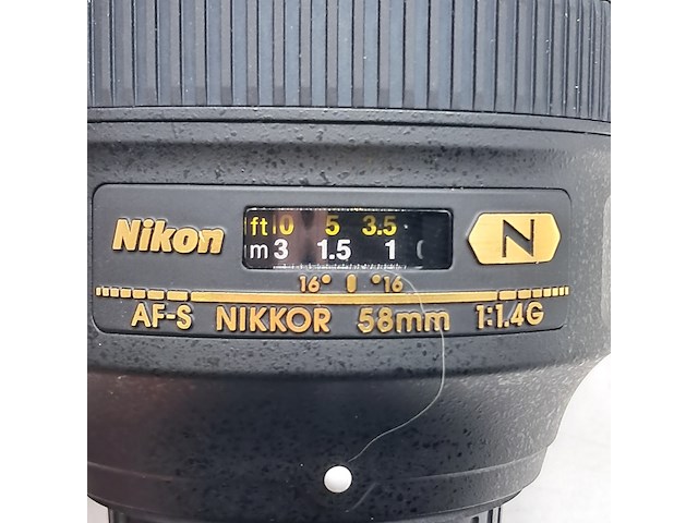 3x cameralens, nikon, af-s nikkor 58mm 1:1.4g - afbeelding 6 van  15