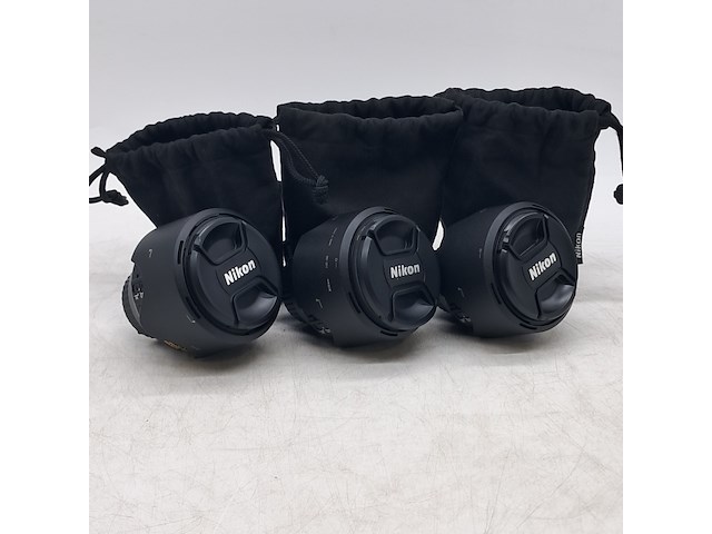 3x cameralens, nikon, af-s nikkor 58mm 1:1.4g - afbeelding 1 van  15