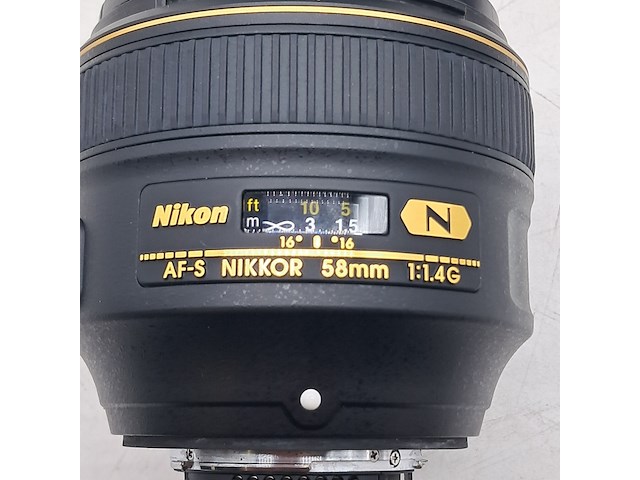 3x cameralens, nikon, af-s nikkor 58mm 1:1.4g - afbeelding 11 van  15