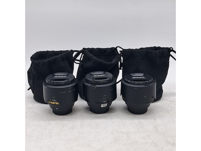 3x cameralens, nikon, af-s nikkor 58mm 1:1.4g - afbeelding 1 van  14