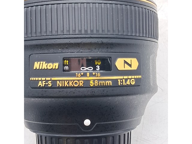 3x cameralens, nikon, af-s nikkor 58mm 1:1.4g - afbeelding 9 van  14