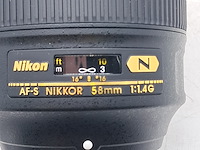 3x cameralens, nikon, af-s nikkor 58mm 1:1.4g - afbeelding 9 van  14