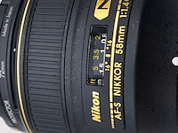 3x cameralens, nikon, af-s nikkor 58mm 1:1.4g - afbeelding 13 van  14