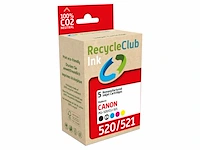 3x canon 520/521 inktcartridge multipack, recycleclub
