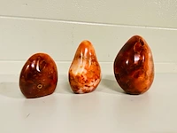 3x carneool vrije vormen - afbeelding 3 van  5