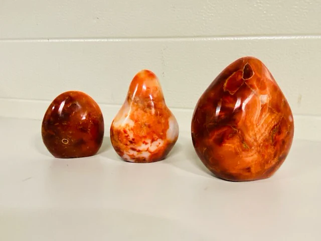 3x carneool vrije vormen - afbeelding 4 van  5