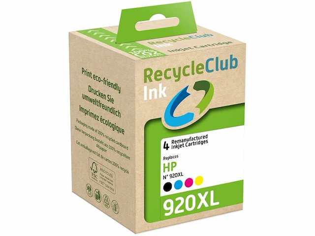3x cartridge compatibel met hp 920 xl multipack, recycleclub - afbeelding 1 van  2