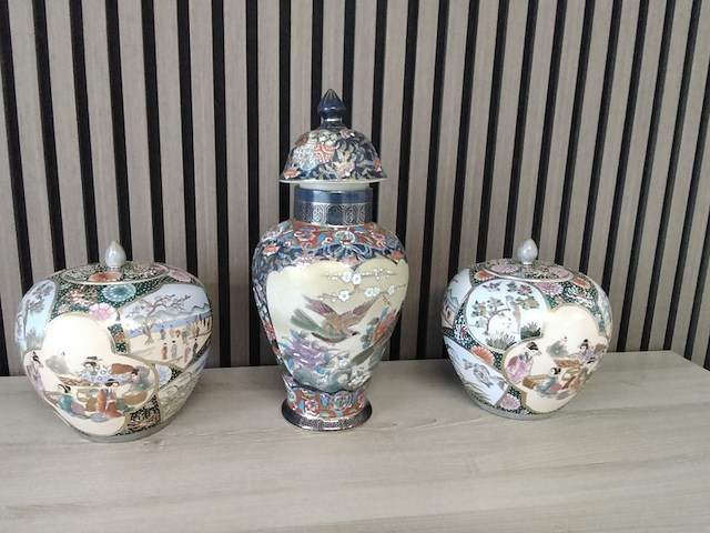 3x chinese vazen - afbeelding 1 van  7