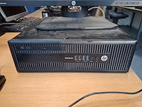 3x computer met beeldscherm en toetsenbord hp, hp pro 6300 sff i5, hp elitedesk 800 g1 sff i5 en hp elitedesk 800 g1, bouwjaar 2013 en 2016 - afbeelding 4 van  10