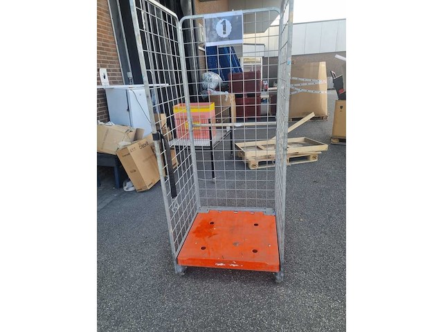 3x containers, grijs/oranje - afbeelding 3 van  5