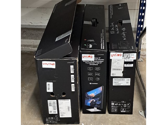 3x curved monitor, dell, u3423we,u2518d - afbeelding 17 van  24