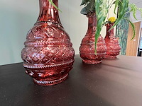 3x decoratievaas met kunstbloem - afbeelding 5 van  6