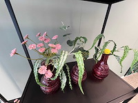 3x decoratievaas met kunstbloem - afbeelding 6 van  6
