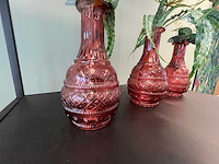 3x decoratievaas met kunstbloem - afbeelding 3 van  6