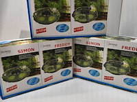 3x decoratieve mistmakers met 12 kleuren led 's olympia garden, simon & freddy - afbeelding 1 van  3