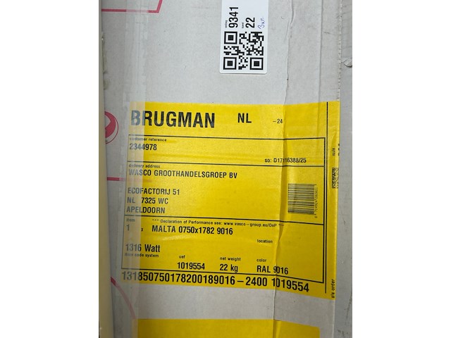 3x design radiator 1782x750 mm, wasco, ral 9016 - afbeelding 5 van  7